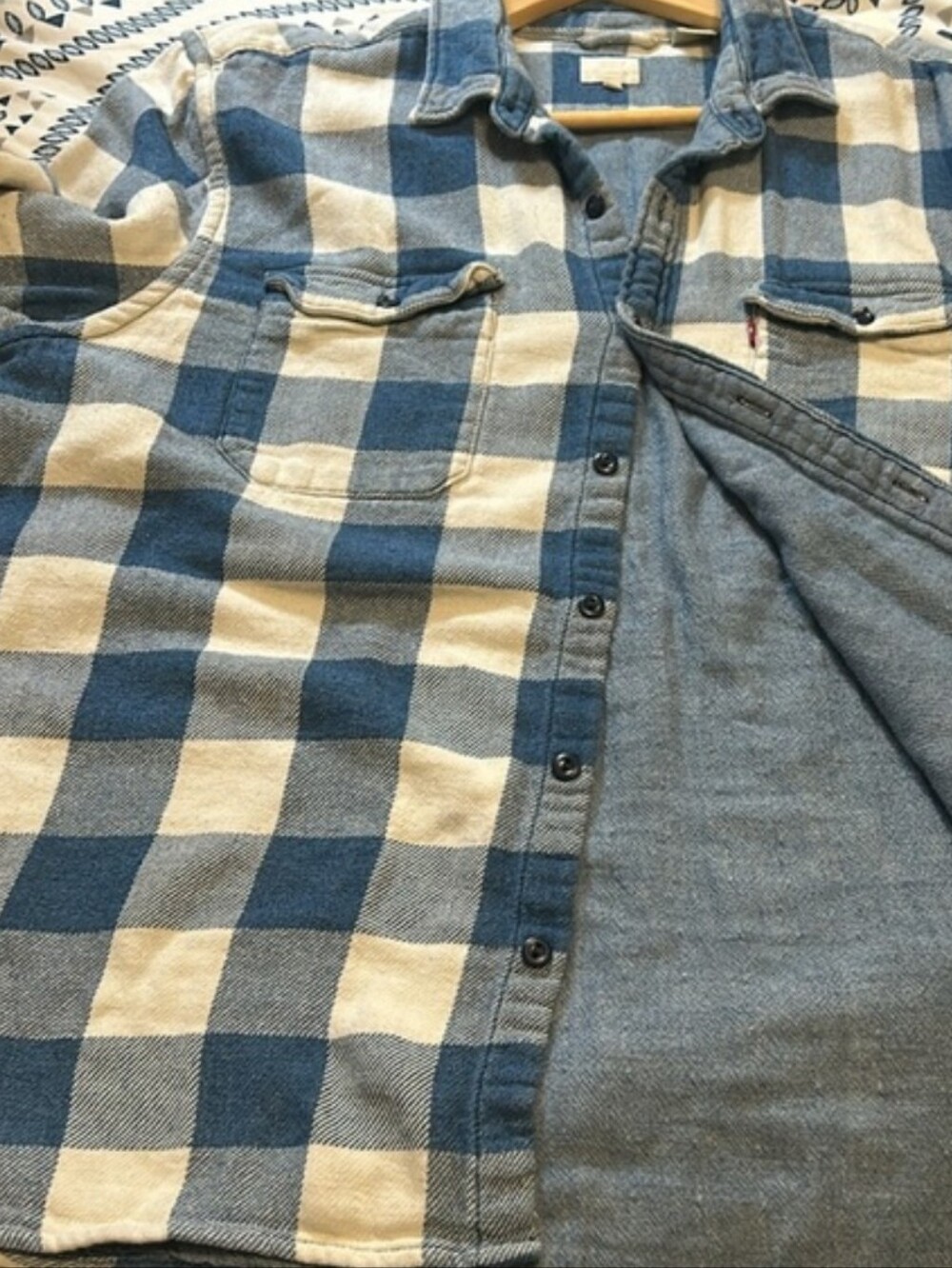 Levi’s Blue Plaid Lined Buttonup Shirt XXL